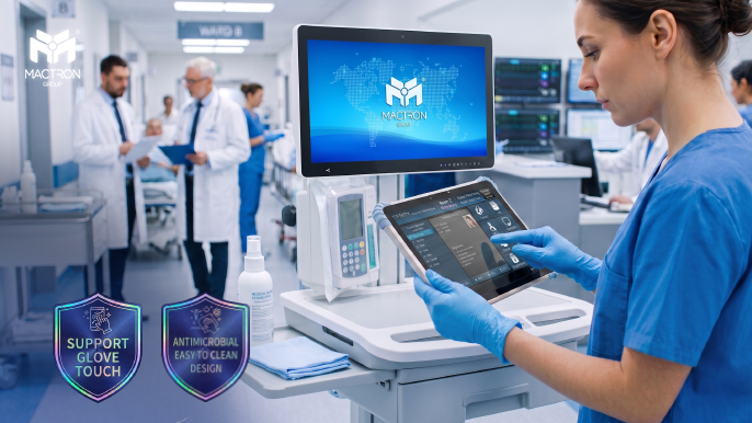 SUPPORT GLOVE TOUCH,ANTIMICROBIAL EASY TO CLEAN DESIGN