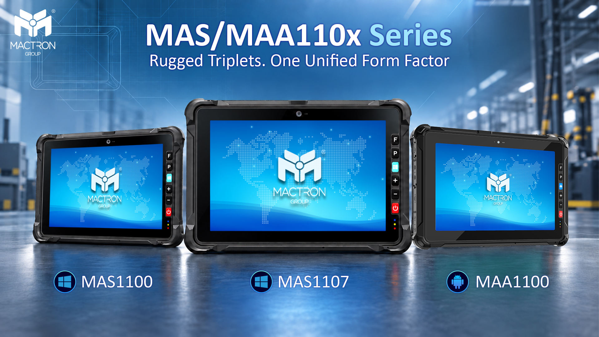 Rugged Triplets. One Unified Form Factor