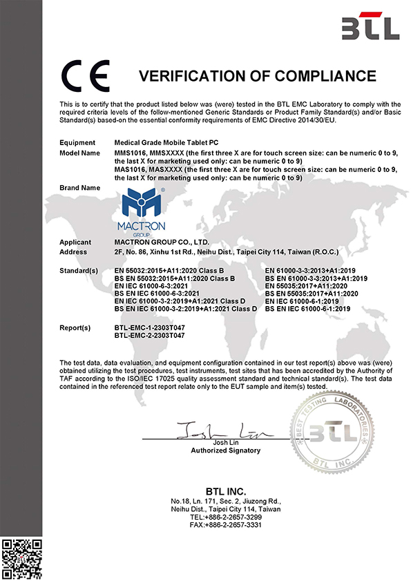 Certification CE
