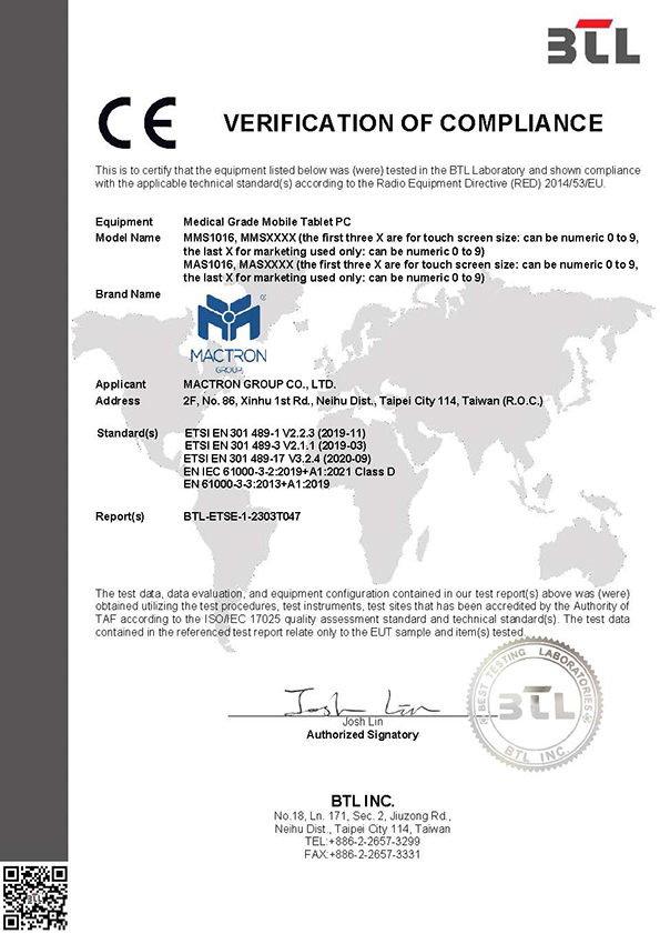 Certification CE RED